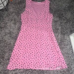 Elegant Pink Heart Women's Mini Dress